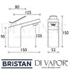 Bristan Alp 1 Hole Bath Filler Tap Dimensions